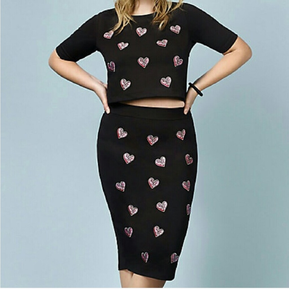 Valentines Day 💝 NWT - sz1 Rebel Wilson for Torrid Skirt Set